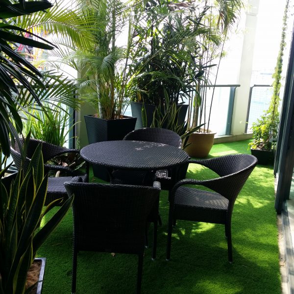 Wicker Garden Table Set- Orchid 110cm - Image 5
