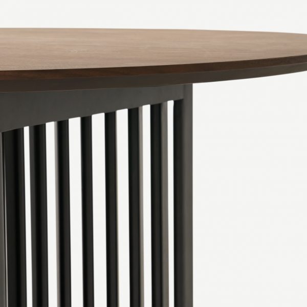 Alma Modern Teak Round Dining Table - Image 7