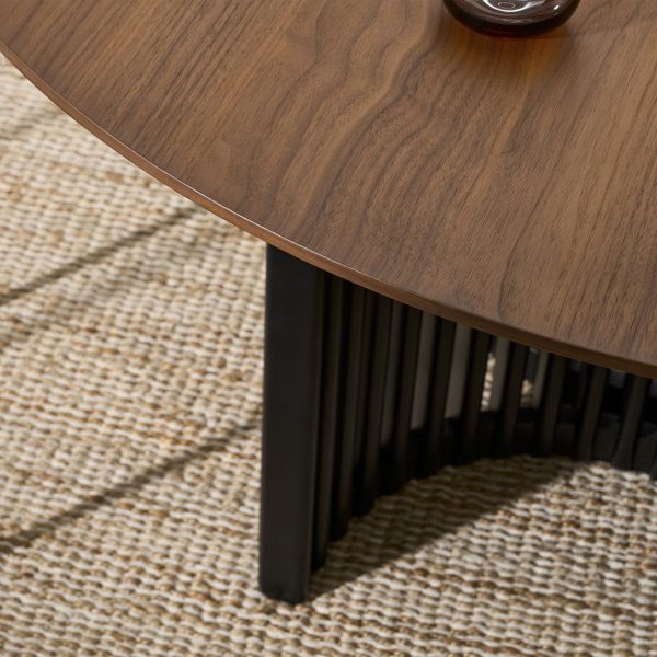 Alma Modern Teak Round Dining Table - Image 4