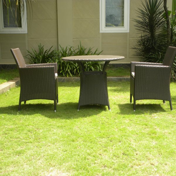 Wicker Garden Table Set- Orchid 110cm - Image 9