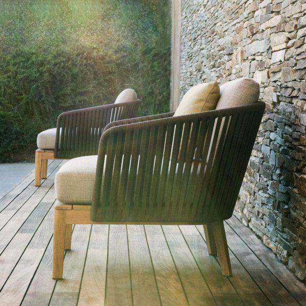 Fusion Teak Rope Single Seater Sofa - Image 3