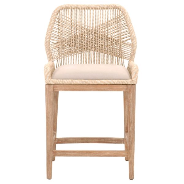 Orlin Rope Teak High Stool Chair - Image 3