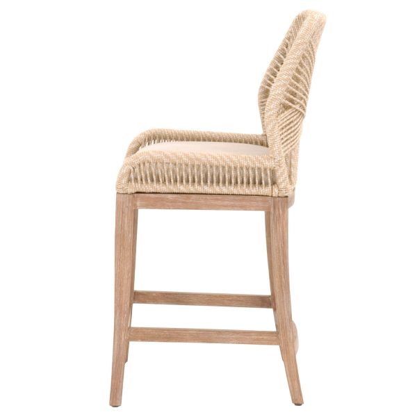 Orlin Rope Teak High Stool Chair - Image 4