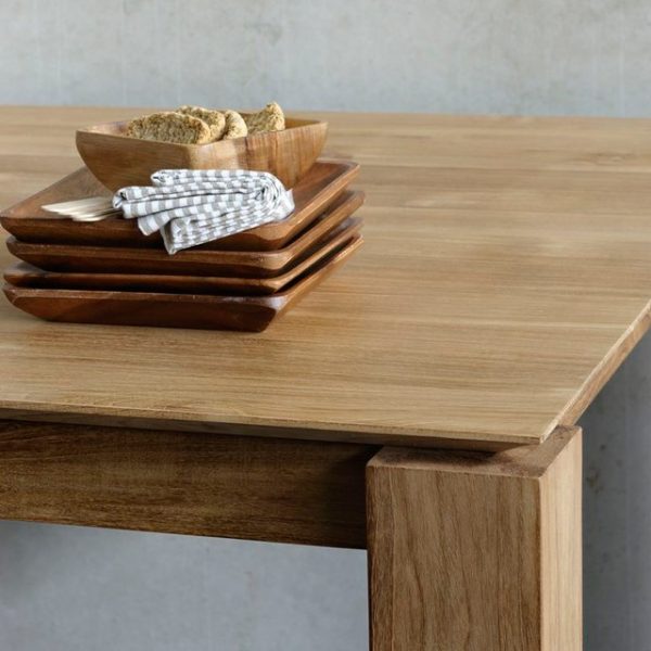 Nina Teak Slice Dining Table 160cm - Image 3