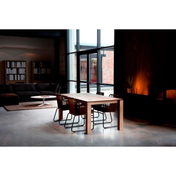 Nina Teak Slice Dining Table 160cm - Image 12