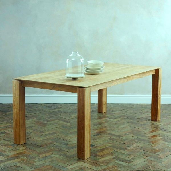 Nina Teak Slice Dining Table 160cm - Image 13