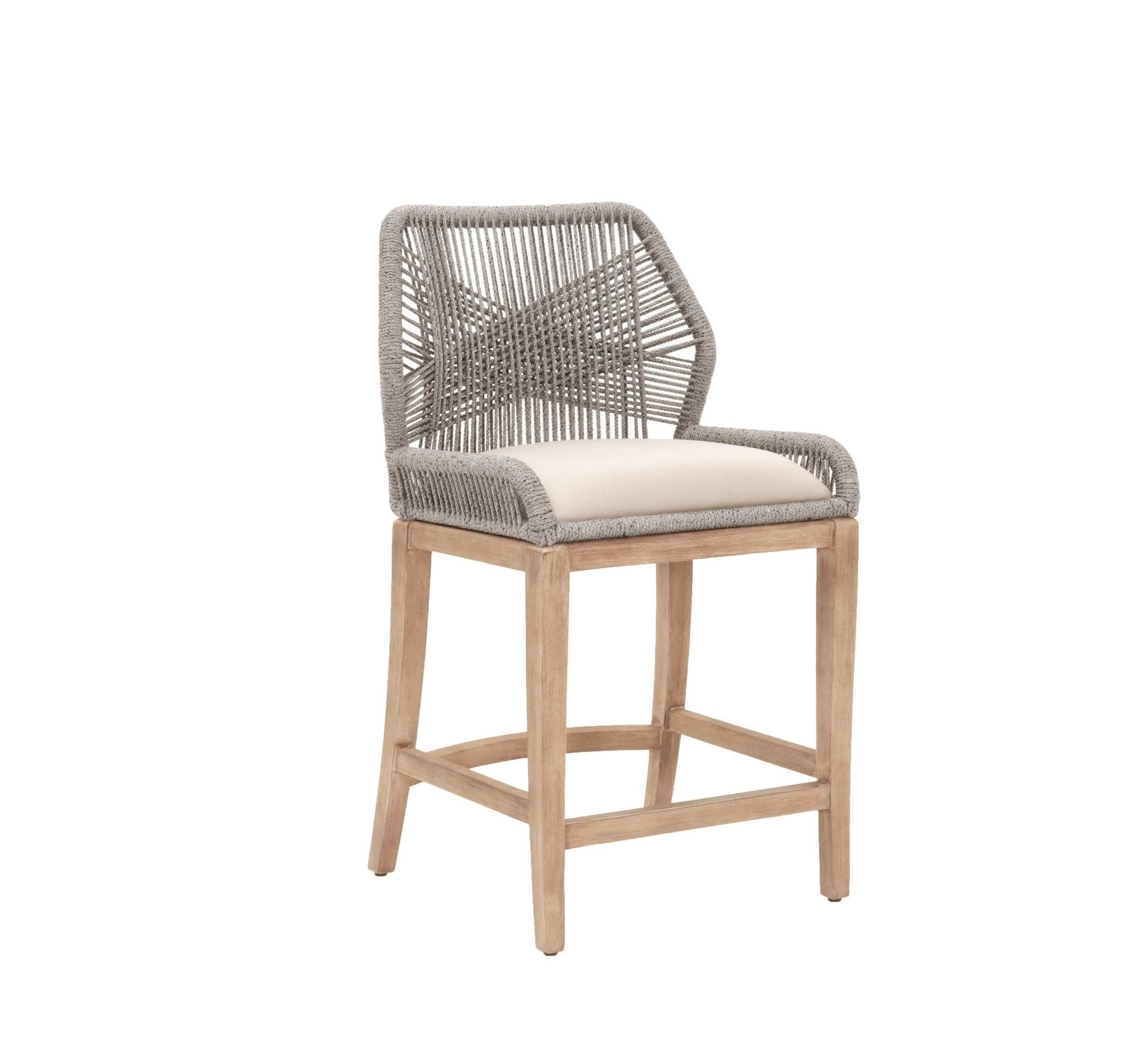 Orlin_Counter-High-Stool-chair-Sesigner- Furniture-Outdoor Orlin Rope Teak High Stool Chair - Image 1