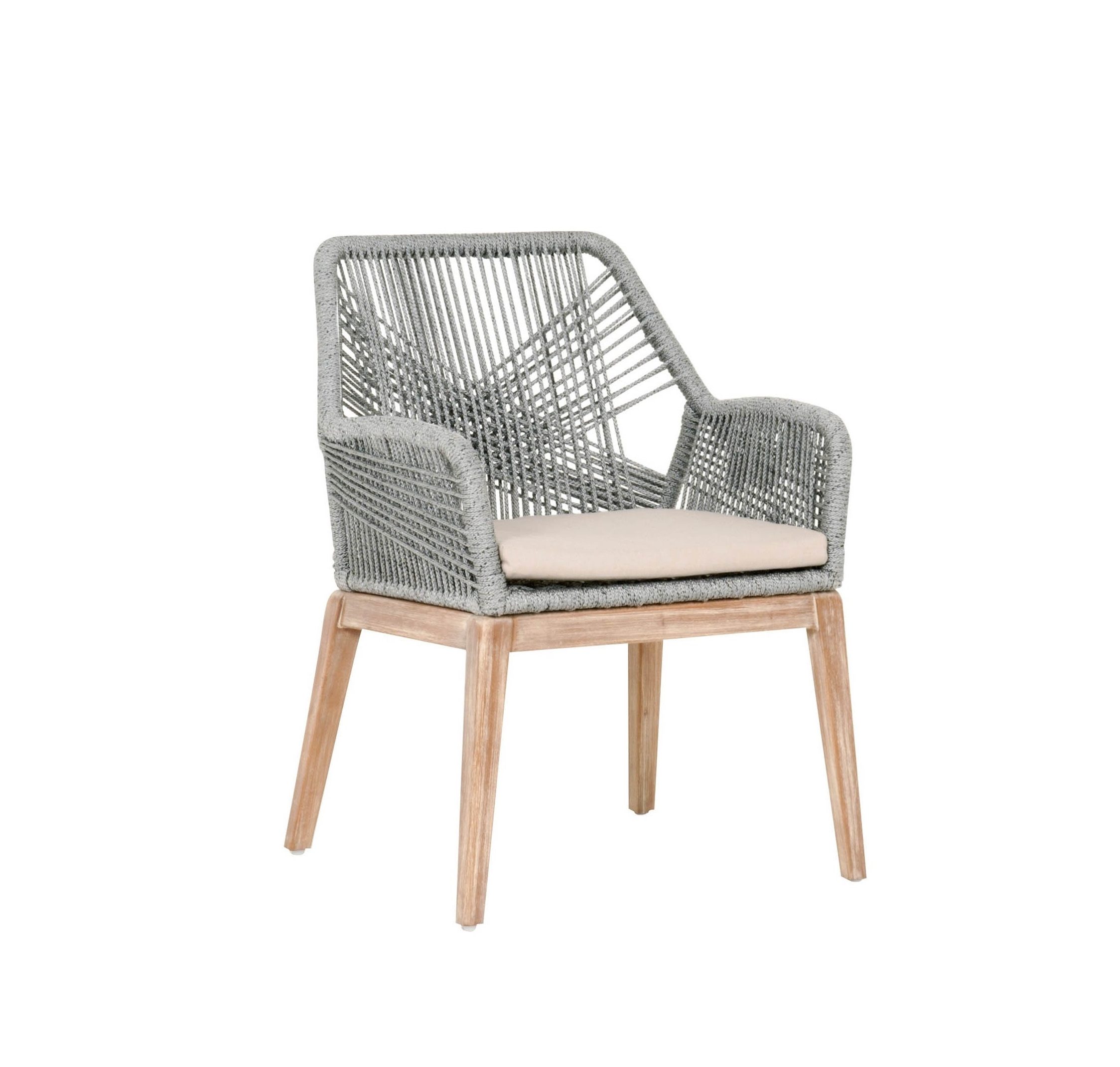 Orlin_dining-Arm-chair-Rope Furniture-Outdoor Orlin Rope Teak Dining Arm Chair - Image 1