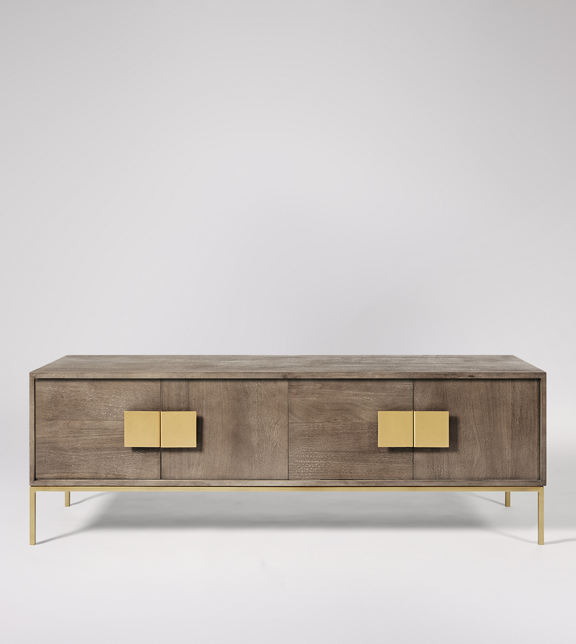Philip Teak TV Stand Modern Tv Cabinet with Metal Frame