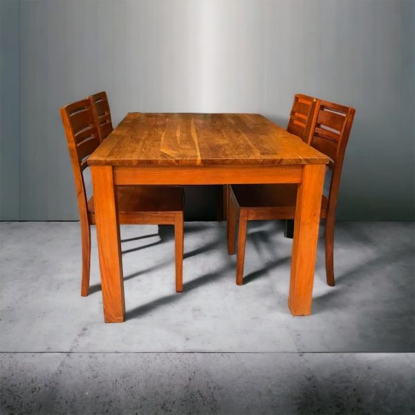 Dave Teak Dining Table Solid Legs 160cm - Image 7