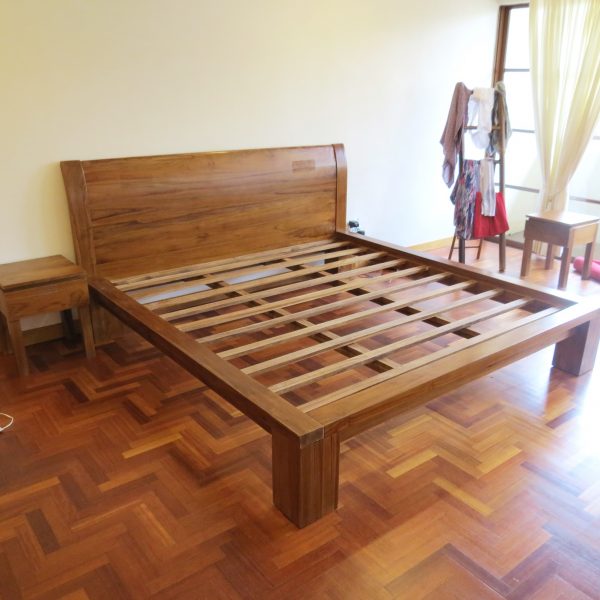 Nash Solid Teak Bed Frame King Size - Image 3