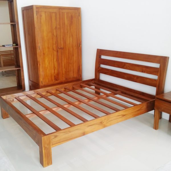 Chloe Teak Solid Bed Frame - Image 3