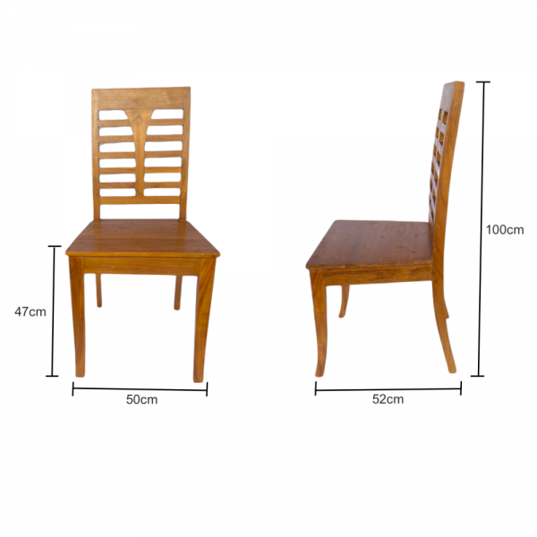 Brisso Teak Dining Chair Fish Back - Image 11