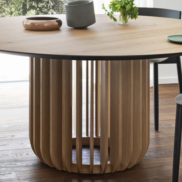 Decker Modern Teakwood Round Dining Table - Image 4
