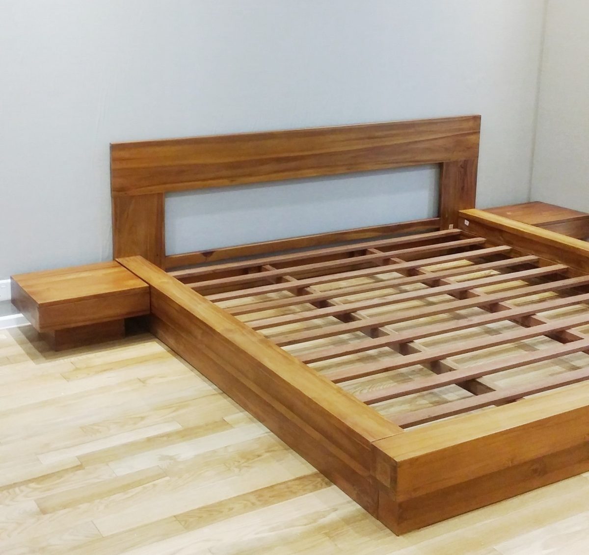 Cassidy Teak Platform Bed - Low - Image 2