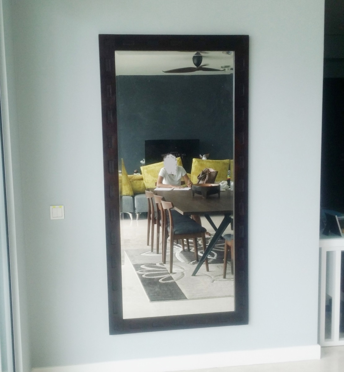 Teak Rustic Mirror_Rustic Dark_Petaling Jaya online Store Ramsy Teak Rustic Mirror - Image 1