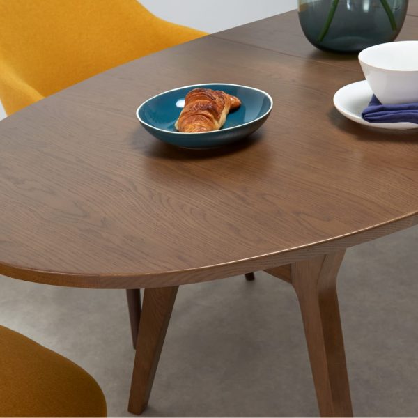 Valaria Oval Teakwood Extension Dining Table - Image 5
