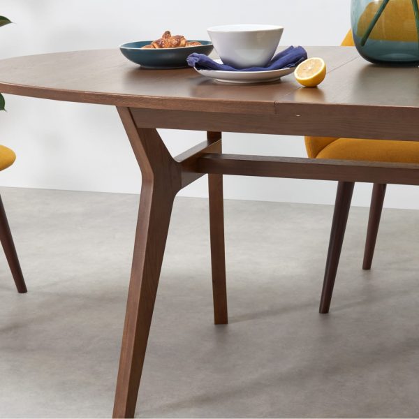 Valaria Oval Teakwood Extension Dining Table - Image 3