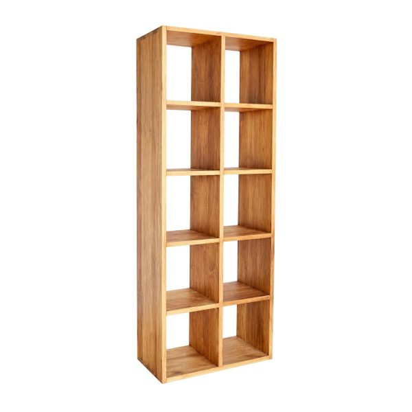 Conway double column teak bookshelf by Perfect Fusion