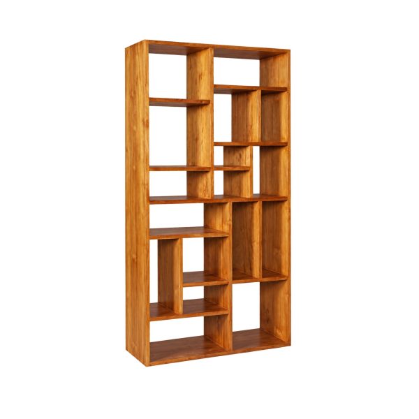 Teak Bookshelf by Perfect Fusion in natural teak finish.