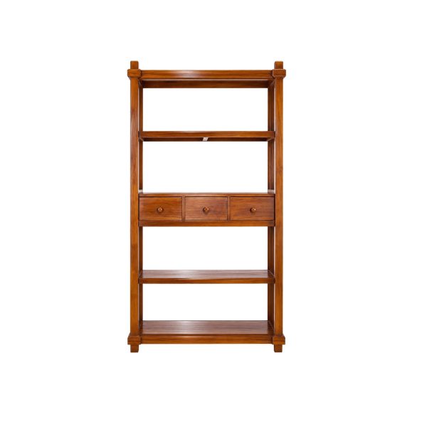 eak bookshelf with open drawers and shelves by Perfect Fusion