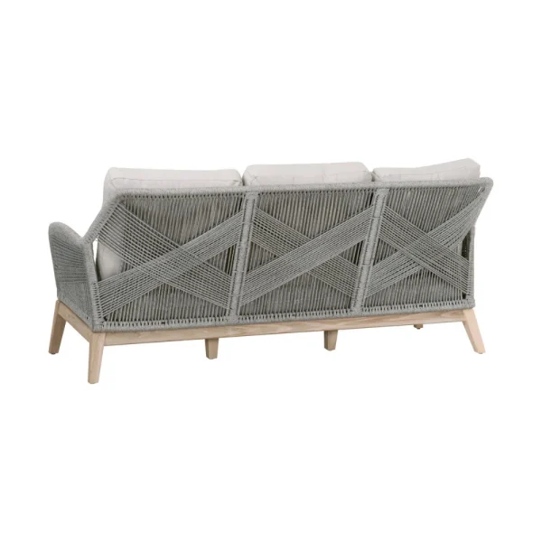 Orlin Rope Teak 3 Seater Sofa - Image 3