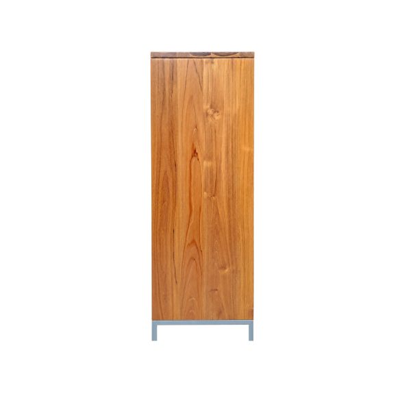 Nicole Teak High Cabinet Malaysia with spacious storage, drawers and shelving