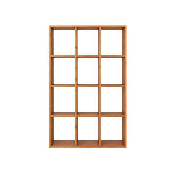 Perfect Fusion triple column teak bookshelf