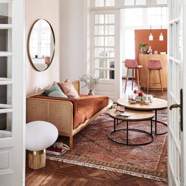 Nelly Modern Teakwood Round Coffee Table - Image 5