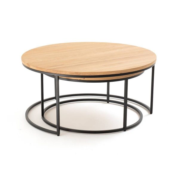 Nelly Modern Teakwood Round Coffee Table - Image 6