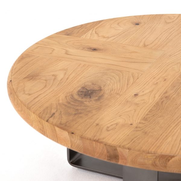 Selina Solid Teak Coffee Table With Stainless Sleep leg Frame - Image 9