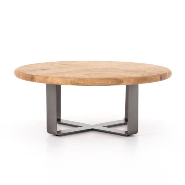 Selina Solid Teak Coffee Table With Stainless Sleep leg Frame - Image 4