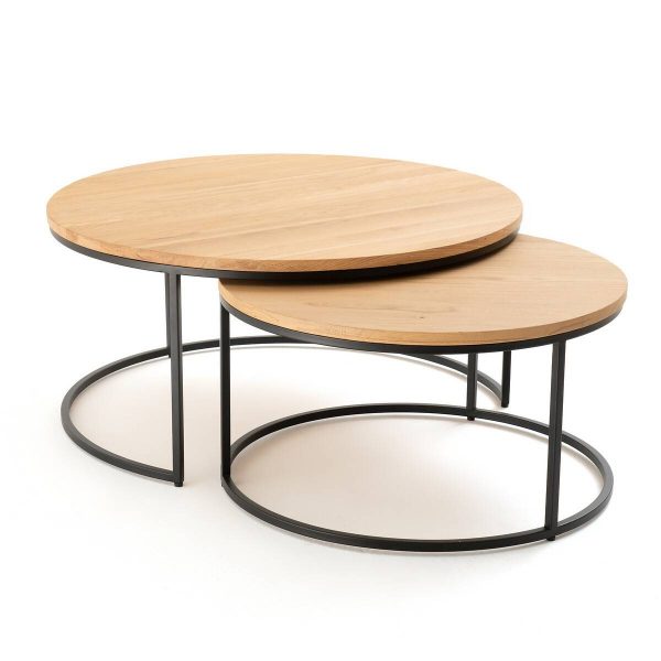 Nelly Modern Teakwood Round Coffee Table - Image 4
