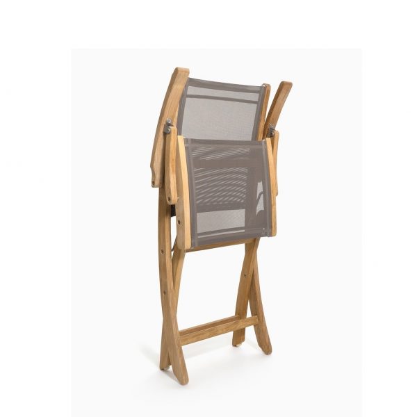 Rivera Teak Folding Arm Chair Grey Batyline - Image 3