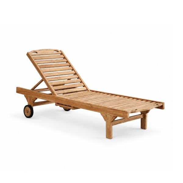 Teak Outdoor Sun Lounger