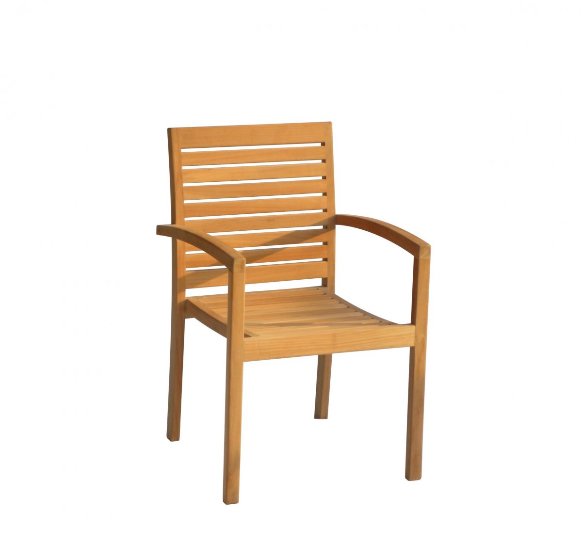 Trent Teak Outdoor Dining Arm Chair - Image 1