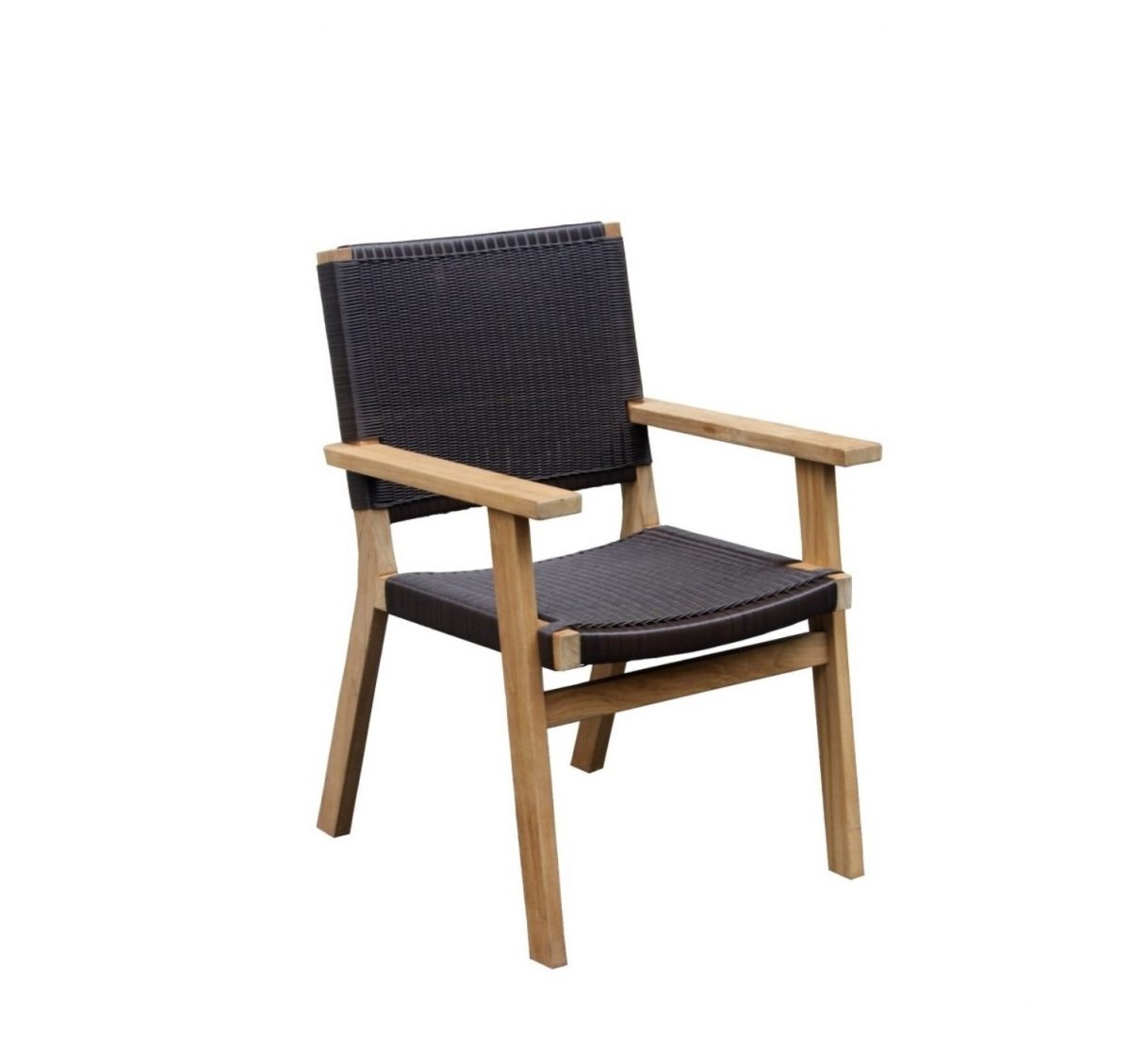 Indah Rope Teak Outdoor Arm Chair - Image 1