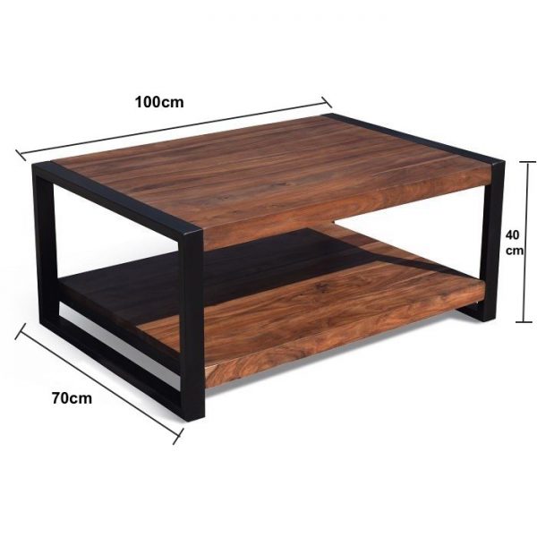 Risco Modern Solid Teak Coffee Table - Image 7