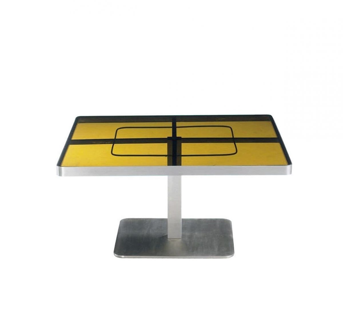 Stainless Steel Square Coffee Table - Image 1