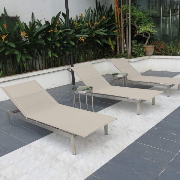 Nile Stainless Steel Lounger - Image 4
