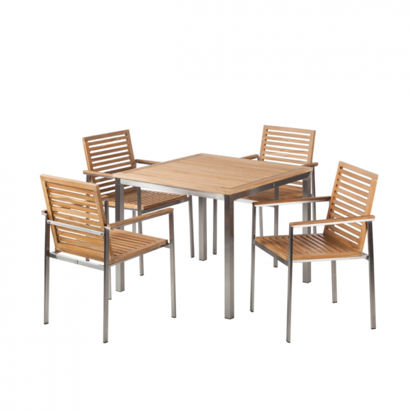 Stainless Steel Lorenzo Dining Set - Image 3