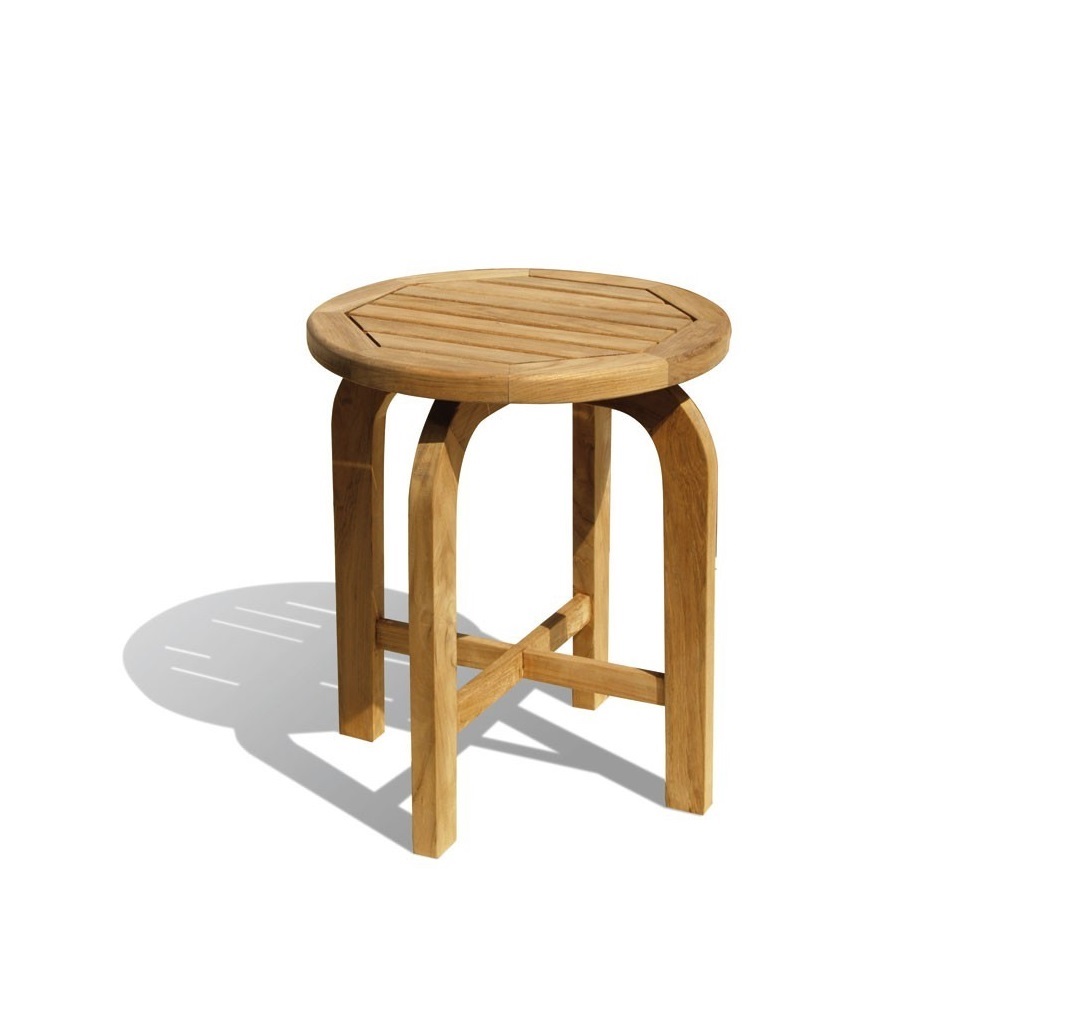 Teak-garden-round-occasional-table-Aura High Table Aura High Table - Image 1