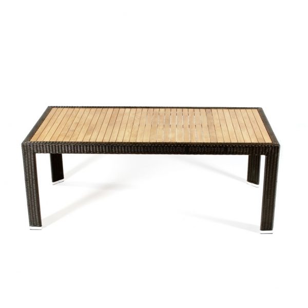 Brazilia  Wicker Ratan Teak Top Dining Table - Image 3