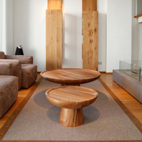 Travis Round Solid Teak Coffee Table - Image 5