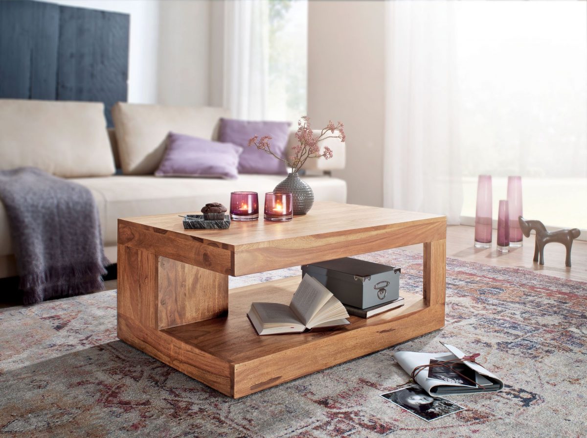 Mateo Solid Premium Quality Teakwood Coffee Table - Image 2