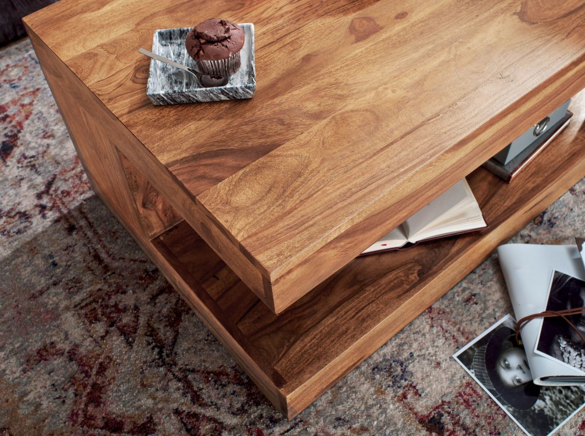Mateo Solid Premium Quality Teakwood Coffee Table - Image 4