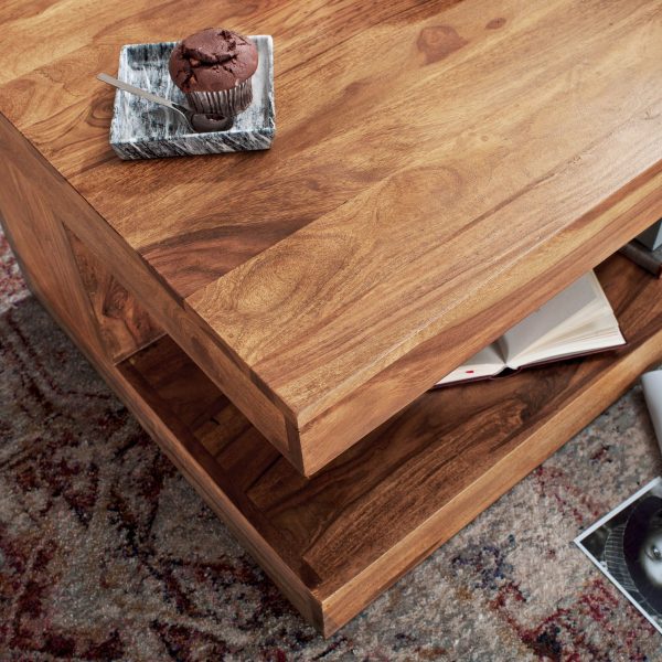 Mateo Solid Premium Quality Teakwood Coffee Table - Image 4