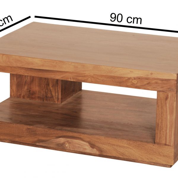 Mateo Solid Premium Quality Teakwood Coffee Table - Image 6
