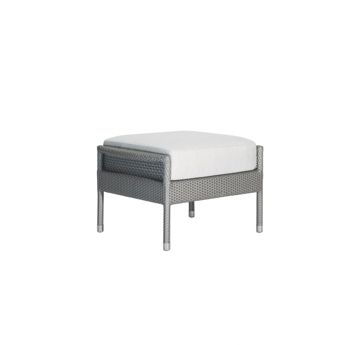 Suz Wicker Ratan Outdoor Patio Ottoman - Image 1