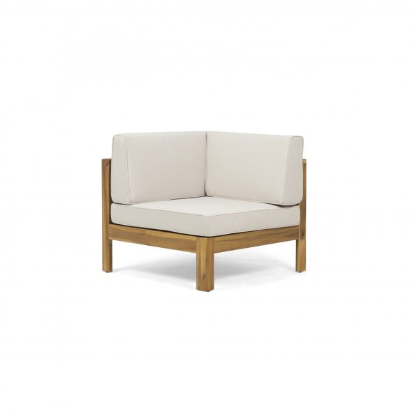 Lana Sofa L-Shape 3-Piece TeakWood & Natural Rattan Sectional Set - Image 3